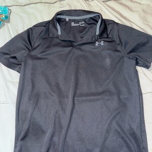 Under Armour boys Black Polo Shirt
